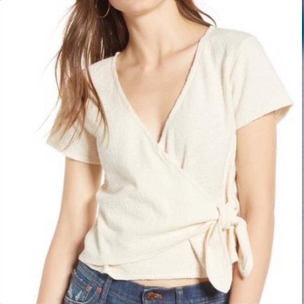 Madewell wrap tie top size large